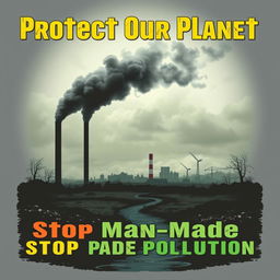 An impactful poster design focused on man-made pollution