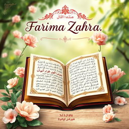 A respectful artistic representation inspired by the theme of Fatima Zahra (s