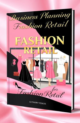 A captivating book cover design for a business planning guide focused on a fashion store