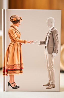 A book cover featuring two figures on opposite sides, each slightly transparent to create a ghostly, ethereal effect