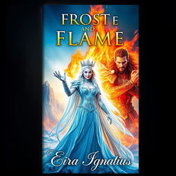 A book cover design for 'Frost & Flame' by Eira Ignatius