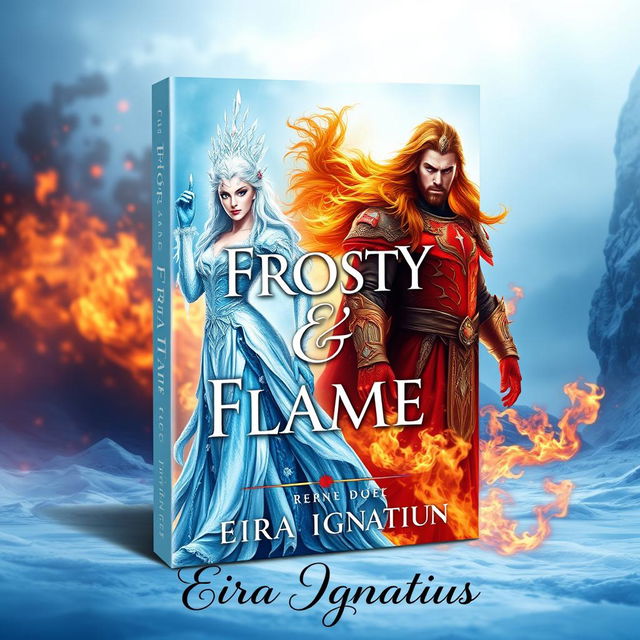 A book cover design for 'Frost & Flame' by Eira Ignatius