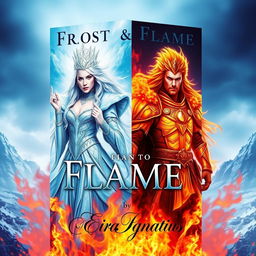 A book cover design for 'Frost & Flame' by Eira Ignatius