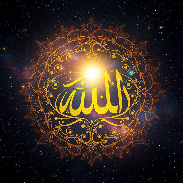 An artistic representation exploring the concept of the Identity of Allah