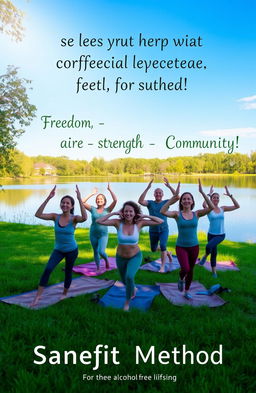 A serene, motivational scene depicting the Sanefit Method for an alcohol-free lifestyle