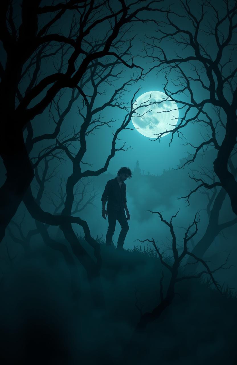 A chilling and professional horror-themed artwork that conveys a deep sense of loneliness