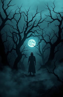 A chilling and professional horror-themed artwork that conveys a deep sense of loneliness