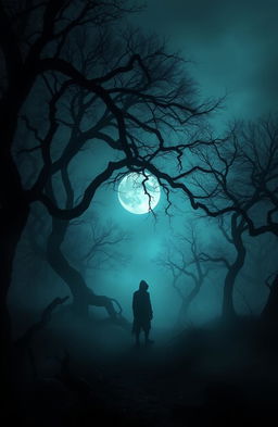 A chilling and professional horror-themed artwork that conveys a deep sense of loneliness