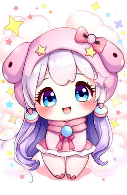 A cute and whimsical interpretation of Nemonemo featuring vibrant and pastel colors