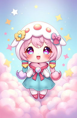 A cute and whimsical interpretation of Nemonemo featuring vibrant and pastel colors
