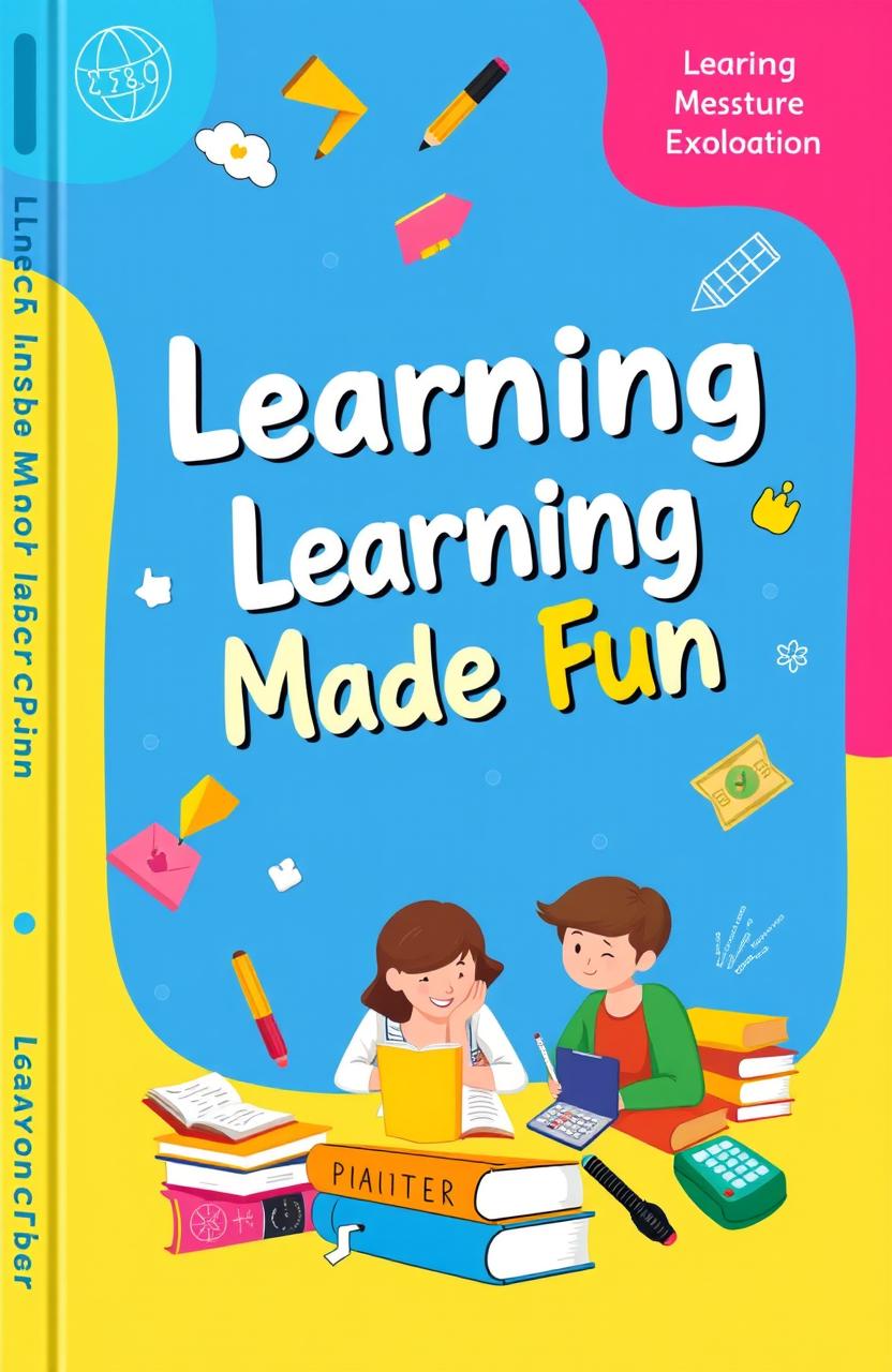 Cover design for an educational book, featuring vibrant colors and engaging graphics