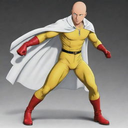 Generate an image of the character Saitama from One Punch Man