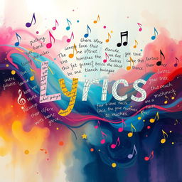 An artistic representation of the concept of 'lyrics', inspired by the style of M3ding