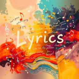 An artistic representation of the concept of 'lyrics', inspired by the style of M3ding