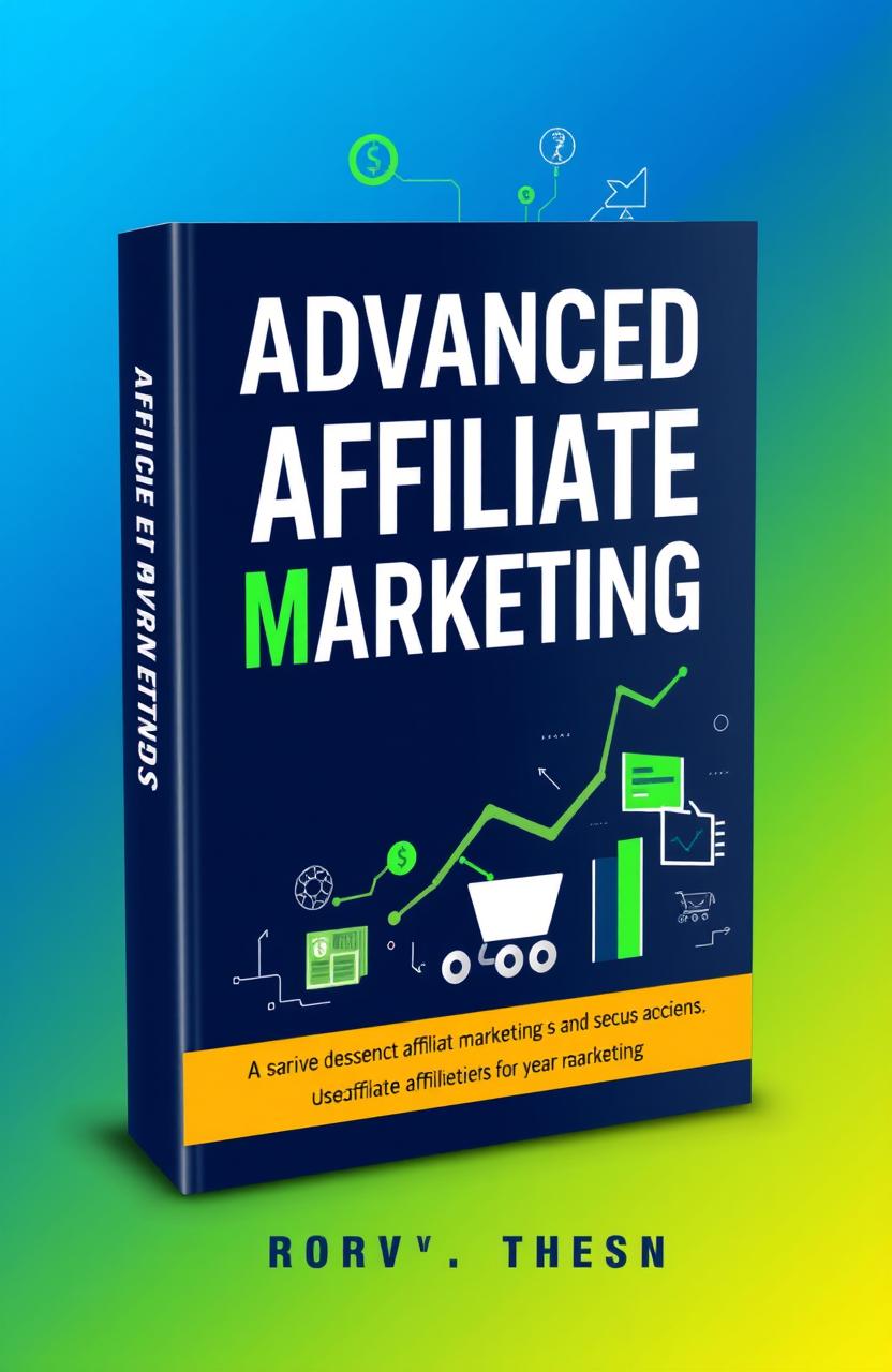 A visually striking and informative book cover design for an advanced affiliate marketing book