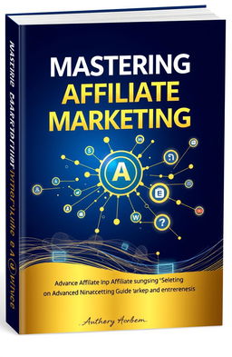 A sleek and modern book cover design for an advanced affiliate marketing guide