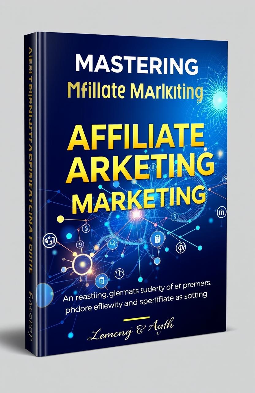 A sleek and modern book cover design for an advanced affiliate marketing guide