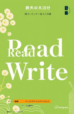 A visually striking book cover design for a writing guide titled "Read to Write", aimed at Japanese university students
