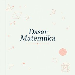 An aesthetic cover design for a basic mathematics textbook titled 'Dasar Matematika'