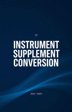Cover design for a report on 'Instrument Supplement Conversion'