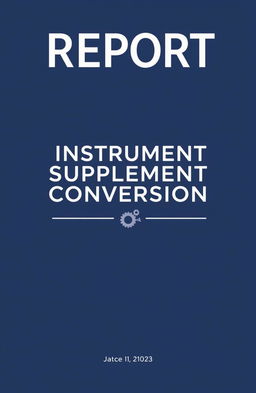 Cover design for a report on 'Instrument Supplement Conversion'