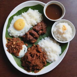 A budget-friendly Indonesian breakfast costing around 100 Rupees