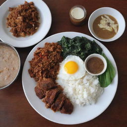 A budget-friendly Indonesian breakfast costing around 100 Rupees