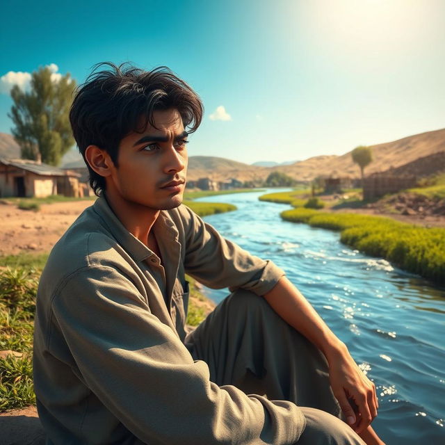 In a remote village by the flowing river, a young man named Youssef sits despondently by the riverbank, contemplating his dreams of expanding his farm and improving his life