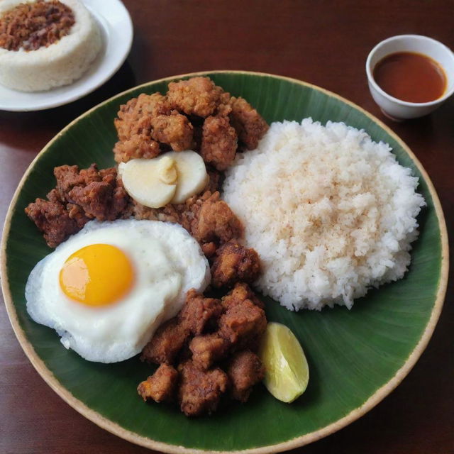 A budget-friendly Indonesian breakfast costing around 100 Rupees