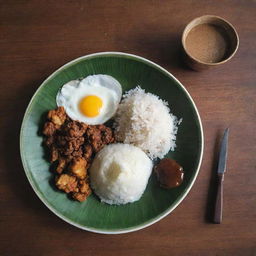 A budget-friendly Indonesian breakfast costing around 100 Rupees