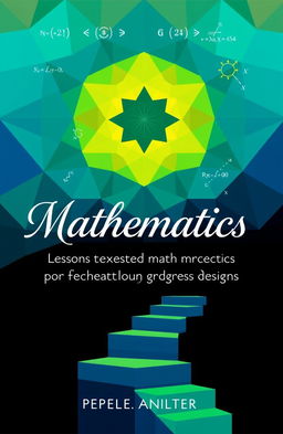 A captivating book cover design focused on the themes of arithmetic and geometric progression in mathematics