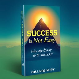 A motivational book cover for the title 'Success is Not Easy' featuring a bold and inspiring design