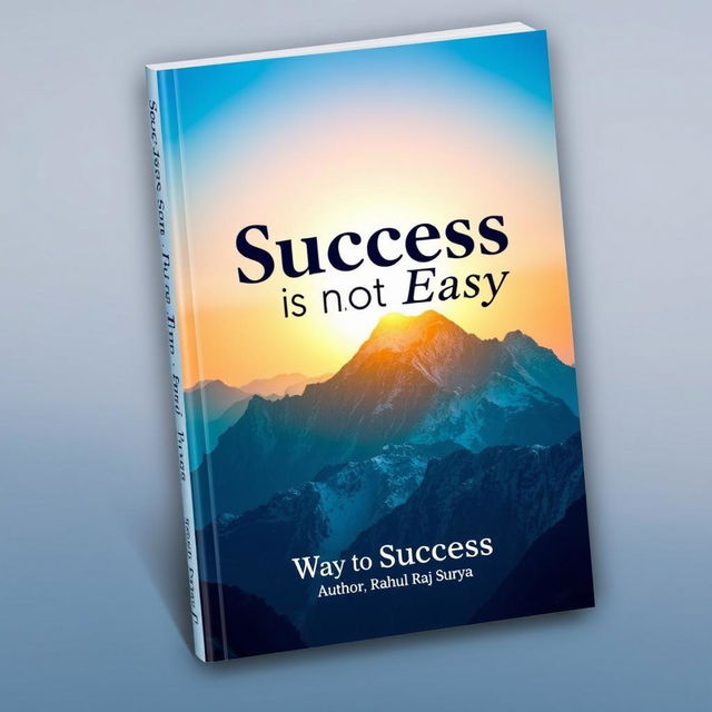 A motivational book cover for the title 'Success is Not Easy' featuring a bold and inspiring design