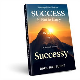 A motivational book cover for the title 'Success is Not Easy' featuring a bold and inspiring design