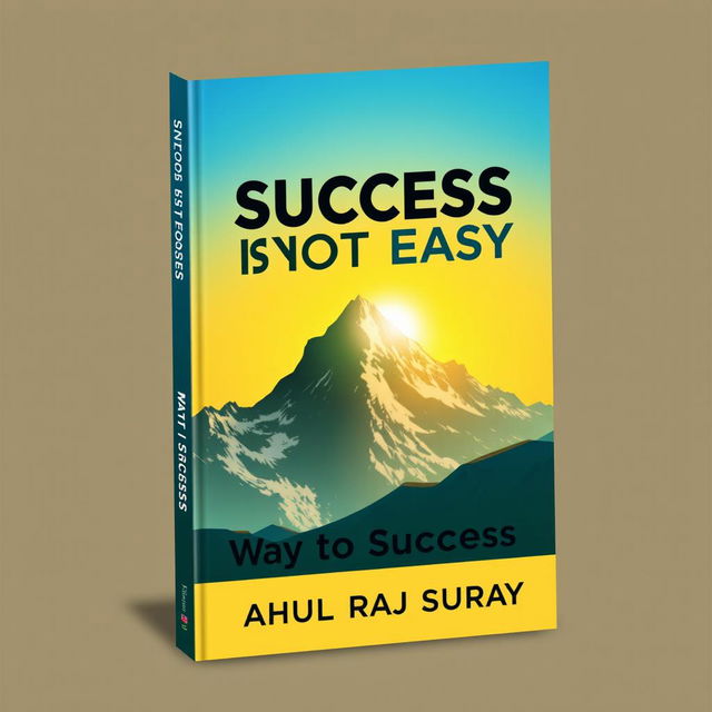 A motivational book cover for the title 'Success is Not Easy', designed to inspire and uplift