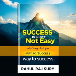 A motivational book cover for the title 'Success is Not Easy', designed to inspire and uplift