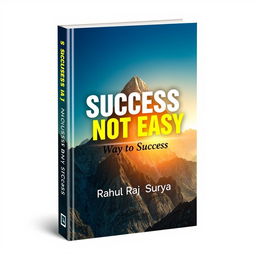 A motivational book cover for 'Success is Not Easy', designed to inspire readers