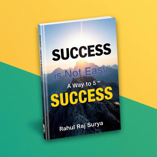 A motivational book cover for 'Success is Not Easy', designed to inspire readers