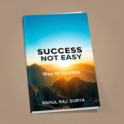 A motivational book cover for 'Success is Not Easy', designed to inspire readers