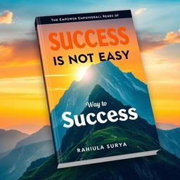 A captivating motivational book cover for 'Success is Not Easy,' designed to empower readers