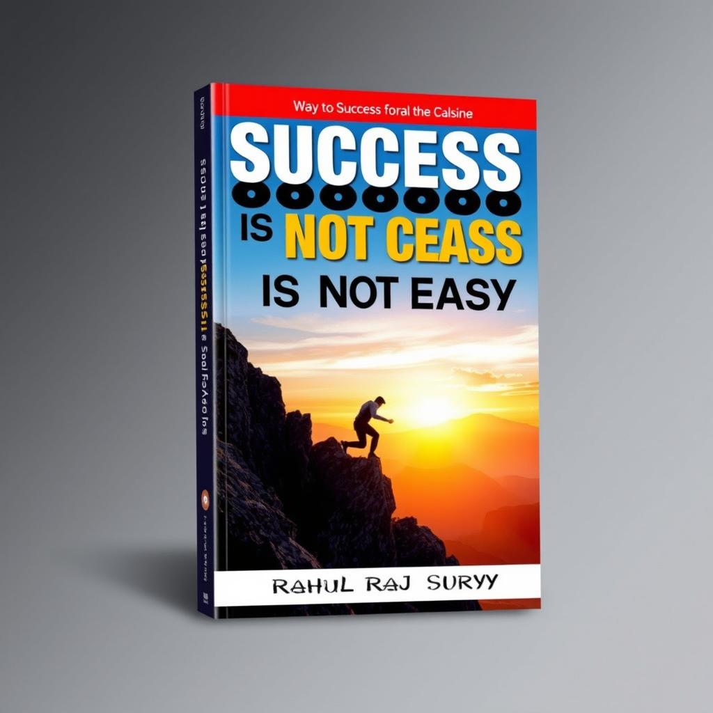 An eye-catching motivational book cover for 'Success is Not Easy', designed to uplift and inspire