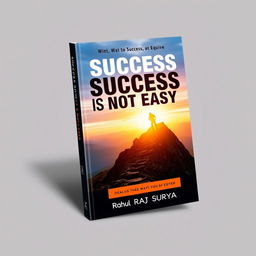 An eye-catching motivational book cover for 'Success is Not Easy', designed to uplift and inspire