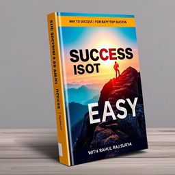 An eye-catching motivational book cover for 'Success is Not Easy', designed to uplift and inspire