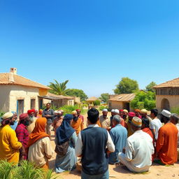 Youssef returns to his village and begins inviting the farmers to a meeting