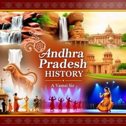 A visually appealing cover page design for 'Andhra Pradesh History by Vamsi Sir'