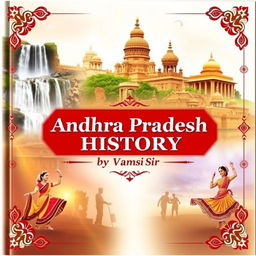 A visually appealing cover page design for 'Andhra Pradesh History by Vamsi Sir'