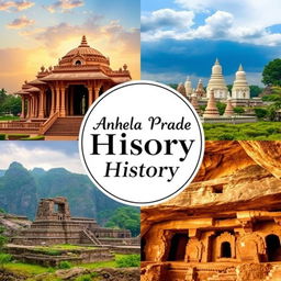 A cover page design for 'Andhra Pradesh History by Vamsi Sir'