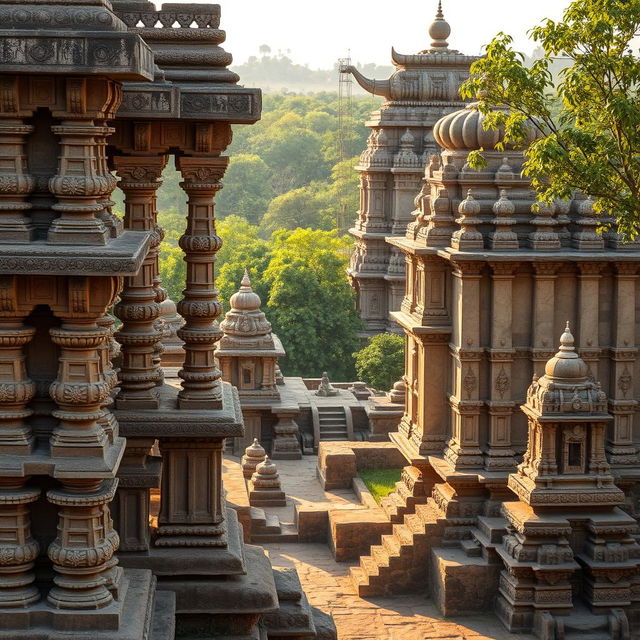 A detailed exploration of the history of Andhra Pradesh, focusing exclusively on the rich architectural heritage of the Vijayanagara Empire