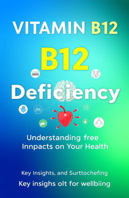 A book cover design focused on the effects of low Vitamin B12 levels on health
