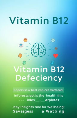 A book cover design focused on the effects of low Vitamin B12 levels on health